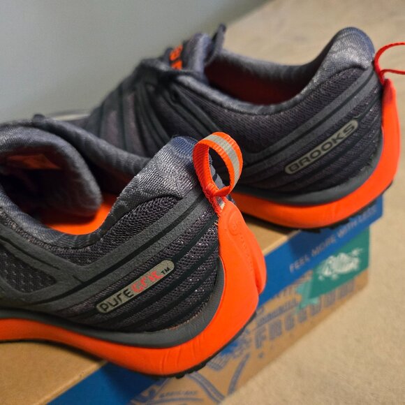 Brooks PureGrit 2 All Terrain Denim Ombre/Coral Split-Toe Trail Run Hiker 120133 - Picture 7 of 16
